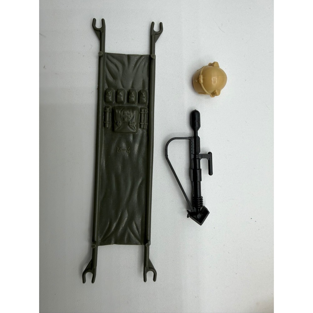 Vintage 1983 GI Joe Doc Accessory Lot Stretcher Flare Pistol Medical Bag - Picture 2 of 5